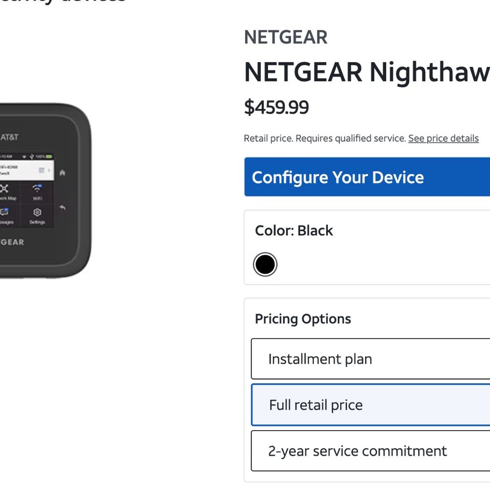 Unlocked AT&T BUSINESS HOTSPOT 5G NETGEAR Nighthawk M6 Pro